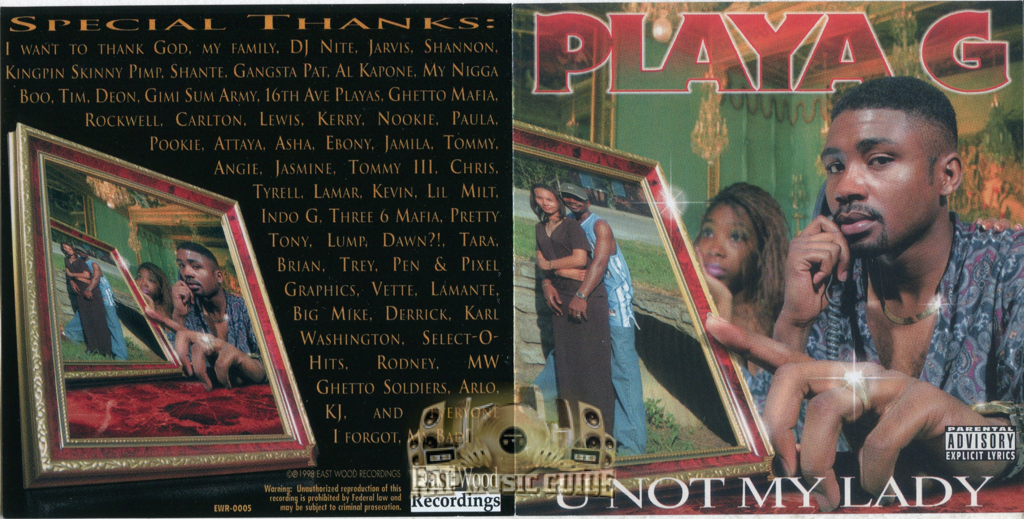 G-RAP / Playa G – U Not My Lady 51RkJ17r+bL.jpg
